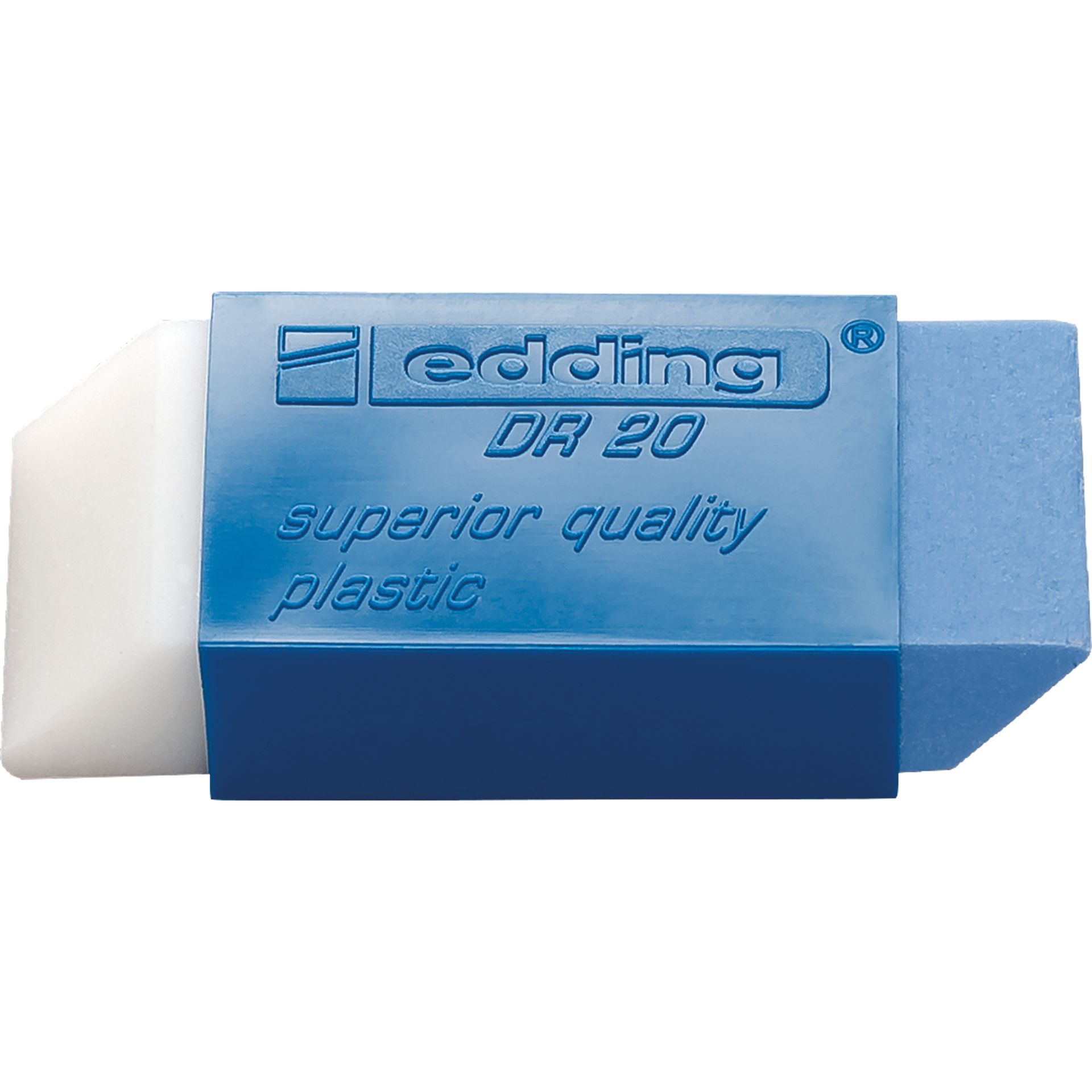 Radierer DR 20 Kunststoff transparent/blau