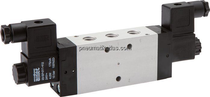 5/2-Wege Magnetimpulsventil, G 1/8", 24 V=