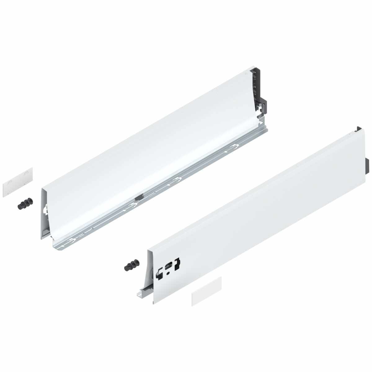 TANDEMBOX Zarge, Höhe K (115.6 mm), NL=550 mm, links/rechts, für TANDEMBOX antaro , seidenweiß