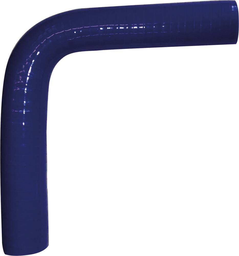 Silikon Kühlerschlauch Krümmer 90G, blau, 10x4mm, Schenkellänge: je 152mm