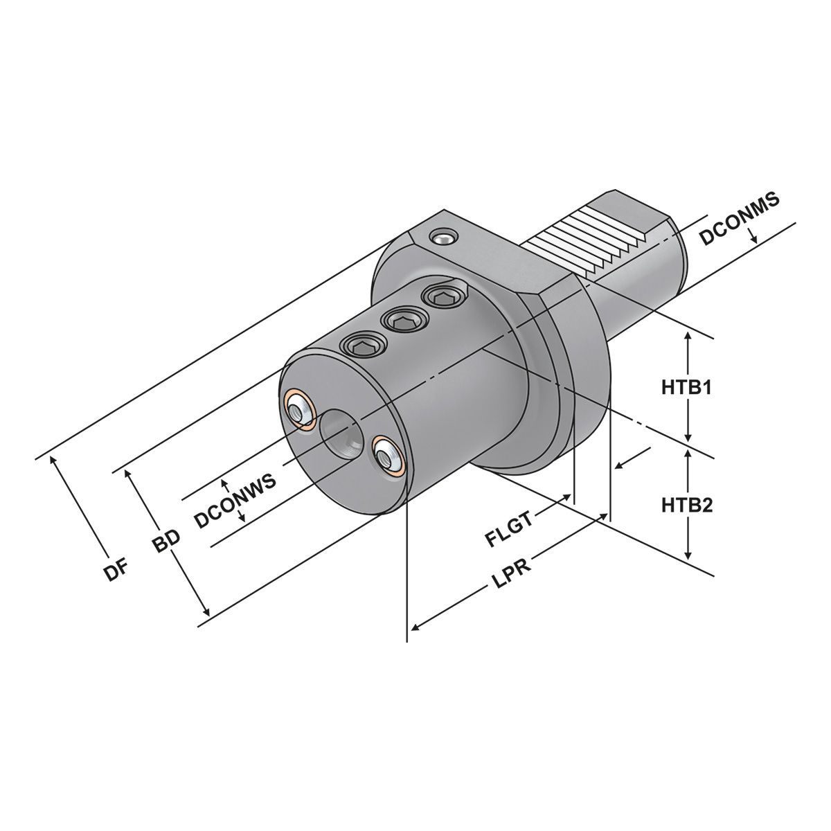 Bohrstangenhalter  E2-30x10  DIN 69880