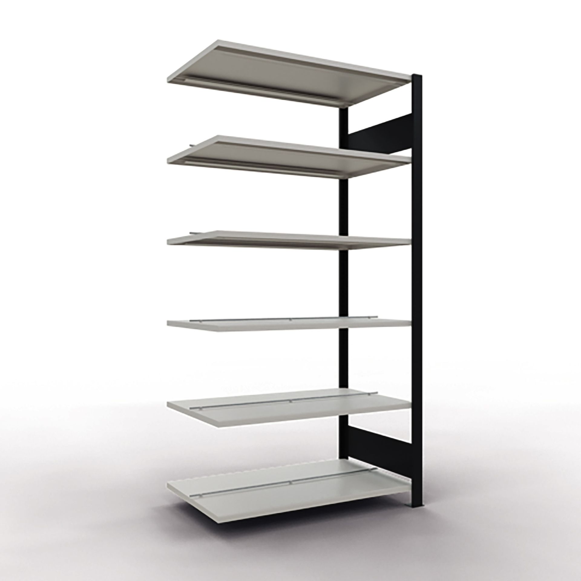 Anbauregal 200x100x60 MA sw/l.gr