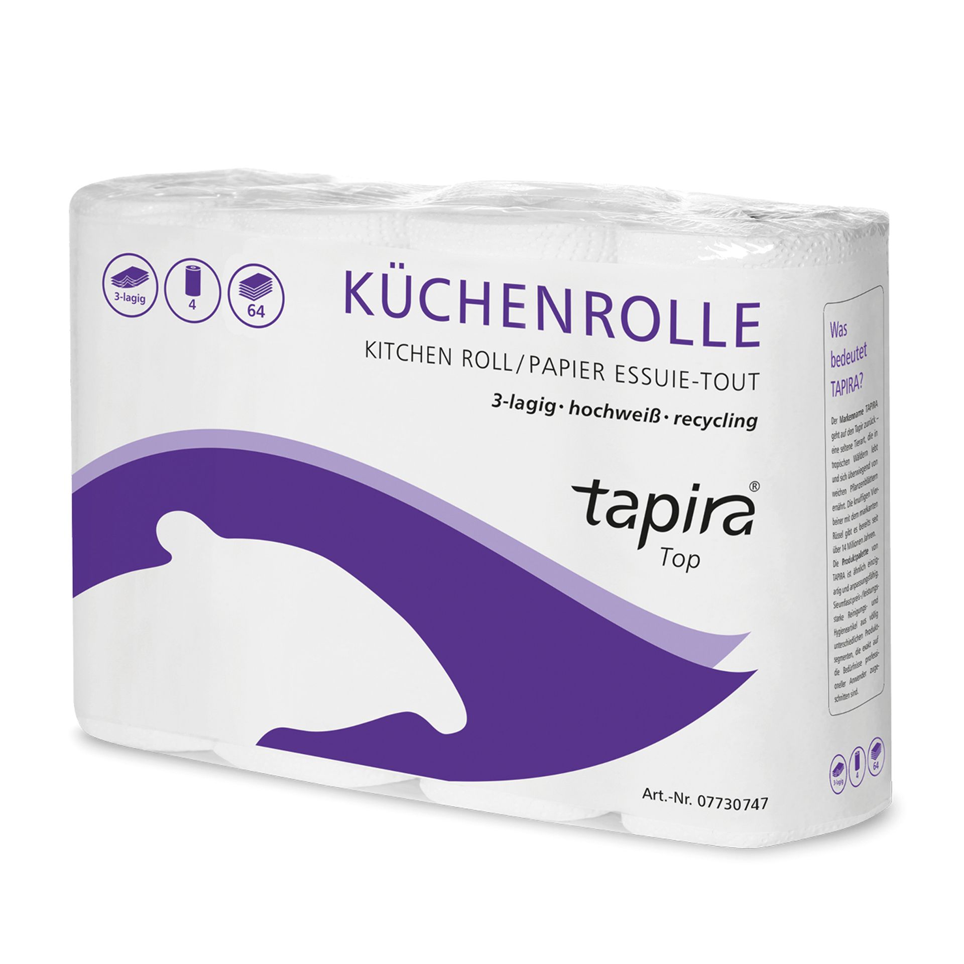 Küchenrolle 3lagig 64Blatt 4St