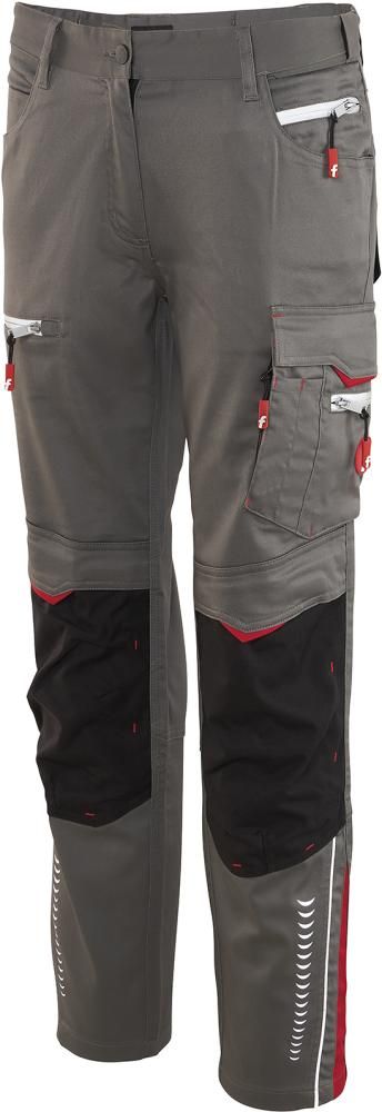 Damen-Bundhose Flex grau/schwarz/rot Gr. 32 FORTIS
