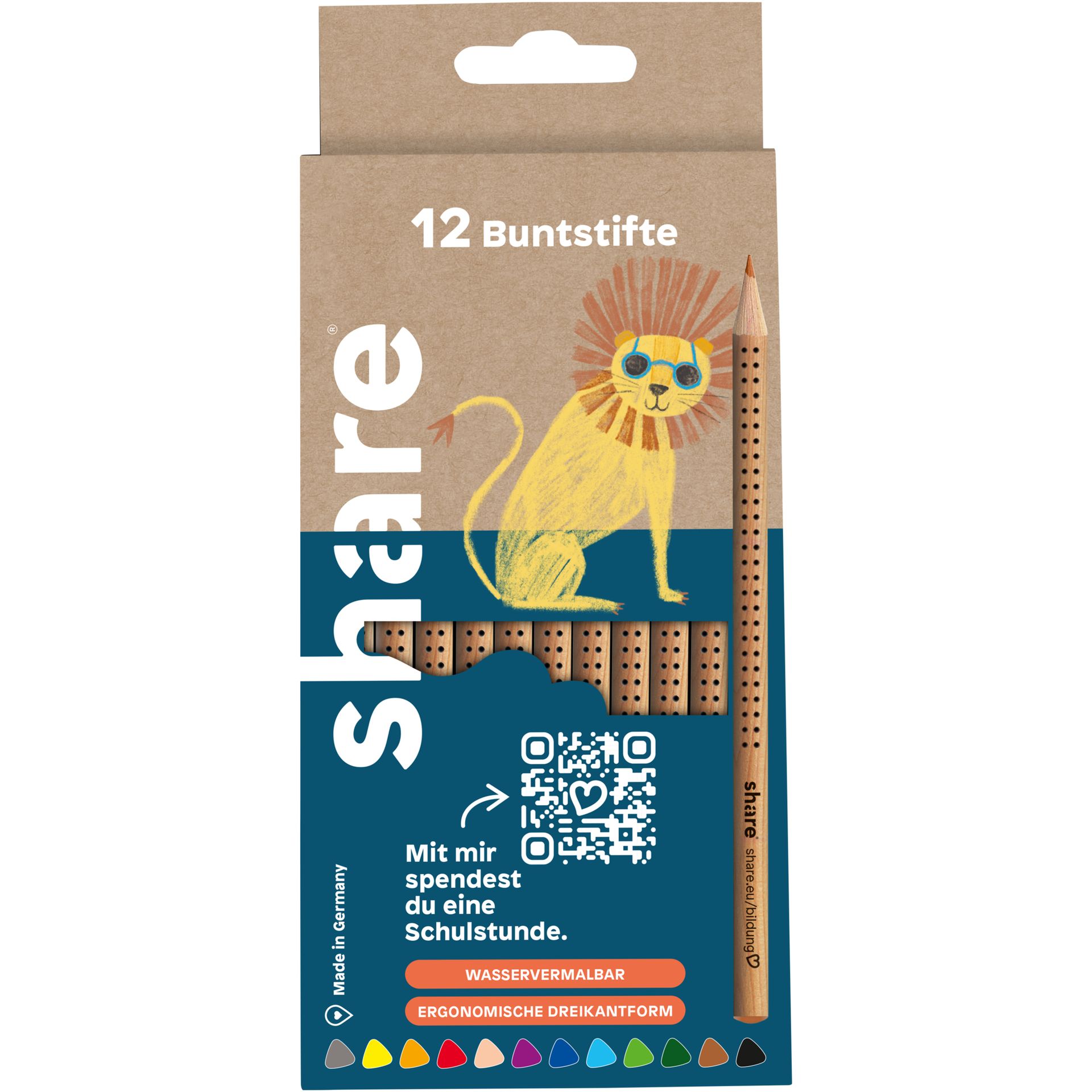Buntstift sort 12St