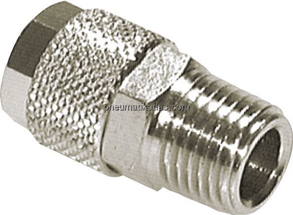 Gerade Verschraubung R 1/8"-4x2mm, Messing vernickelt