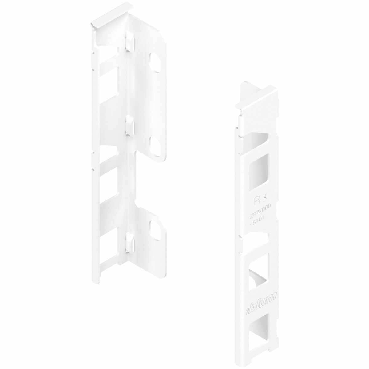 LEGRABOX Holzrückwandhalter, Höhe K (144 mm), links/rechts, seidenweiß matt
