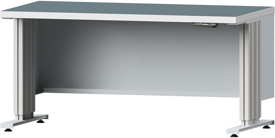 Arbeitstisch Lift B1500xT800xH740-1140mm RAL 7035, UBP: 40 mm