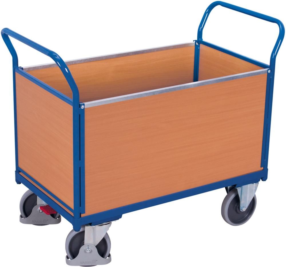 Vierwandwagen 400 kg 850 x 450 mm Holzwände VarioFit