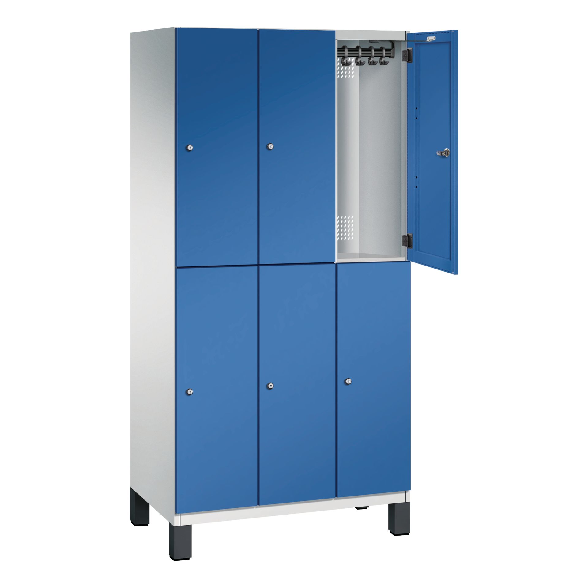 Doppelstockspind Füße 6Fächer B900mm lgr/ebl