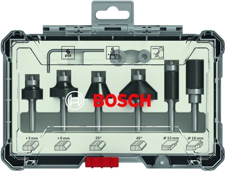 Bosch 6-teiliges Rand- und Kantenfräser-Set