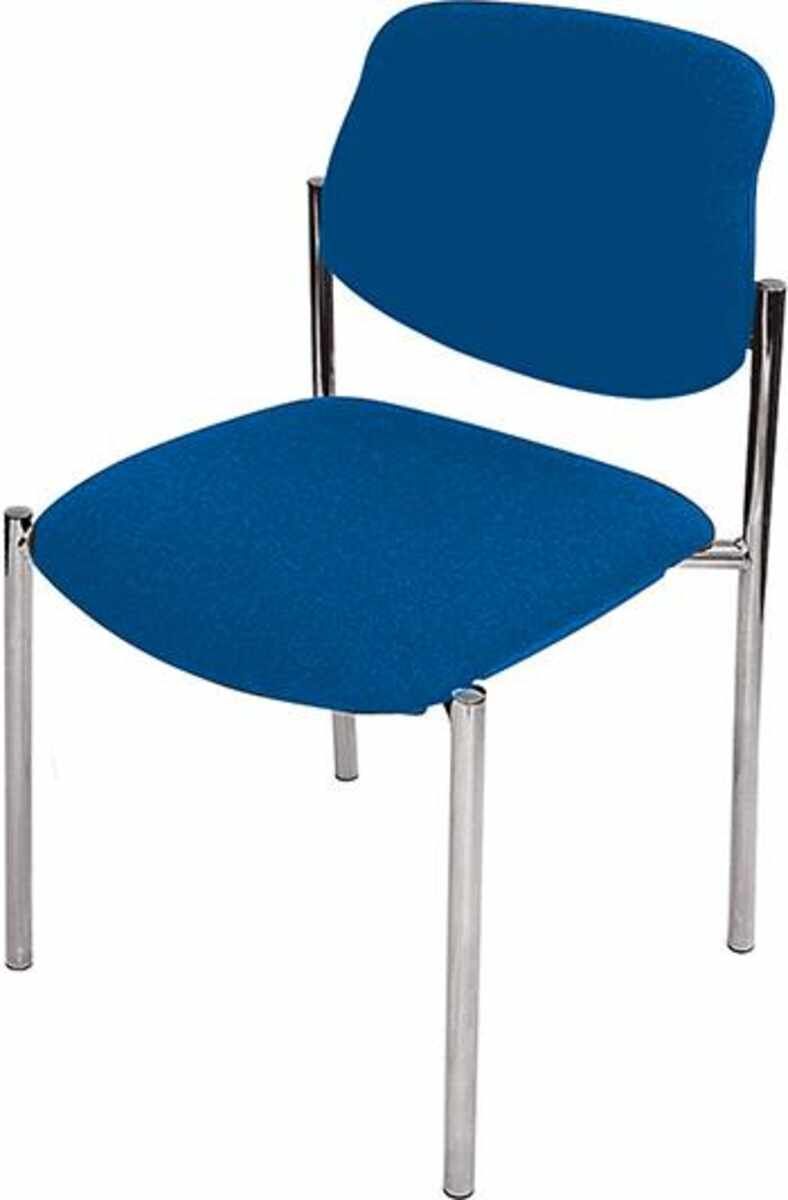 Besucherstuhl STYL 4L chrom / blau chrom / blau
