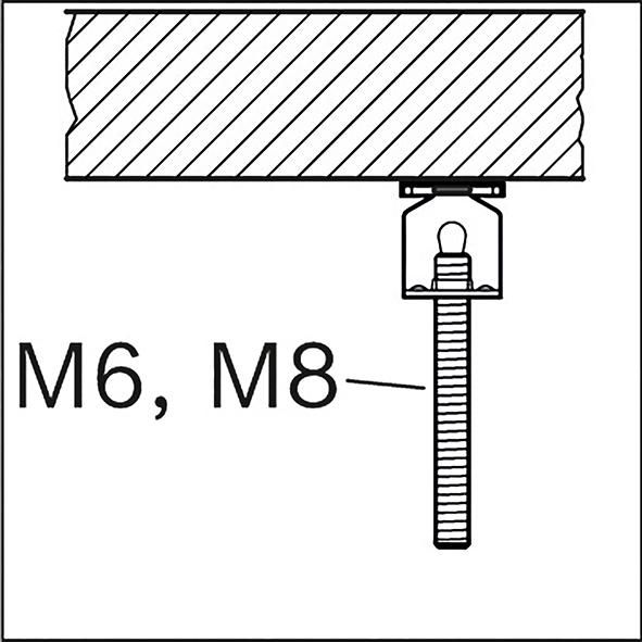 Metallhalter M6/M8 PRO FMI-M6/M8 Innengewinde