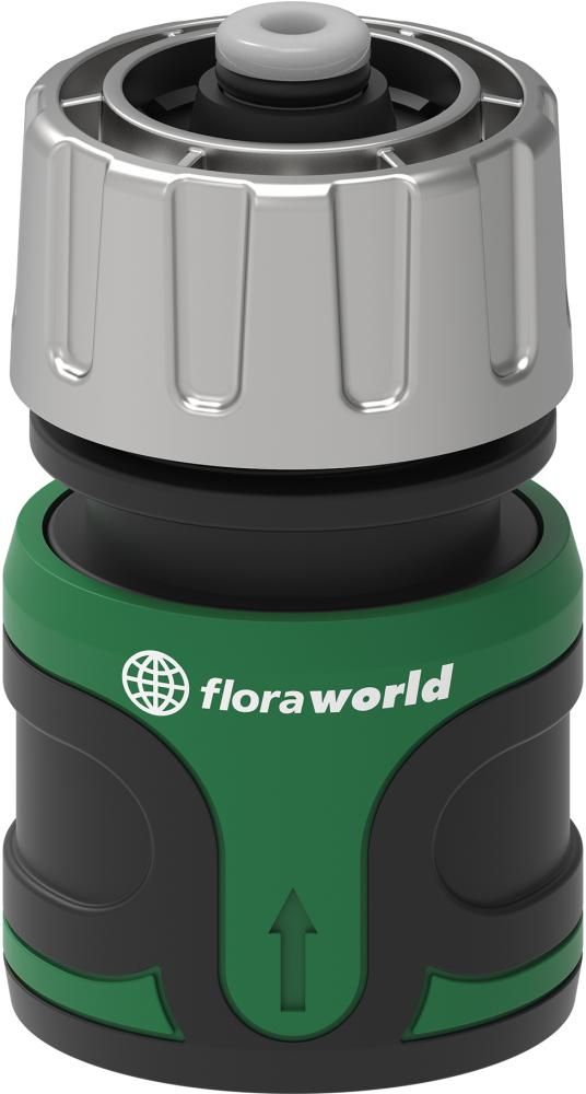 Schlauchanschlussstk.1/2"m.Wasserstop,grün/schwarzpremium premium