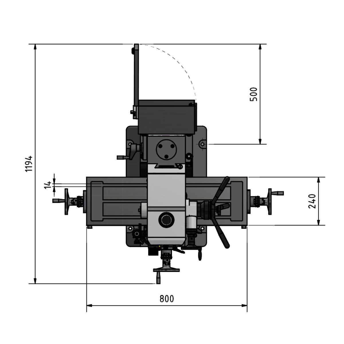 Bohr-Fräsmaschine Optimum OPTImill MB 4SV