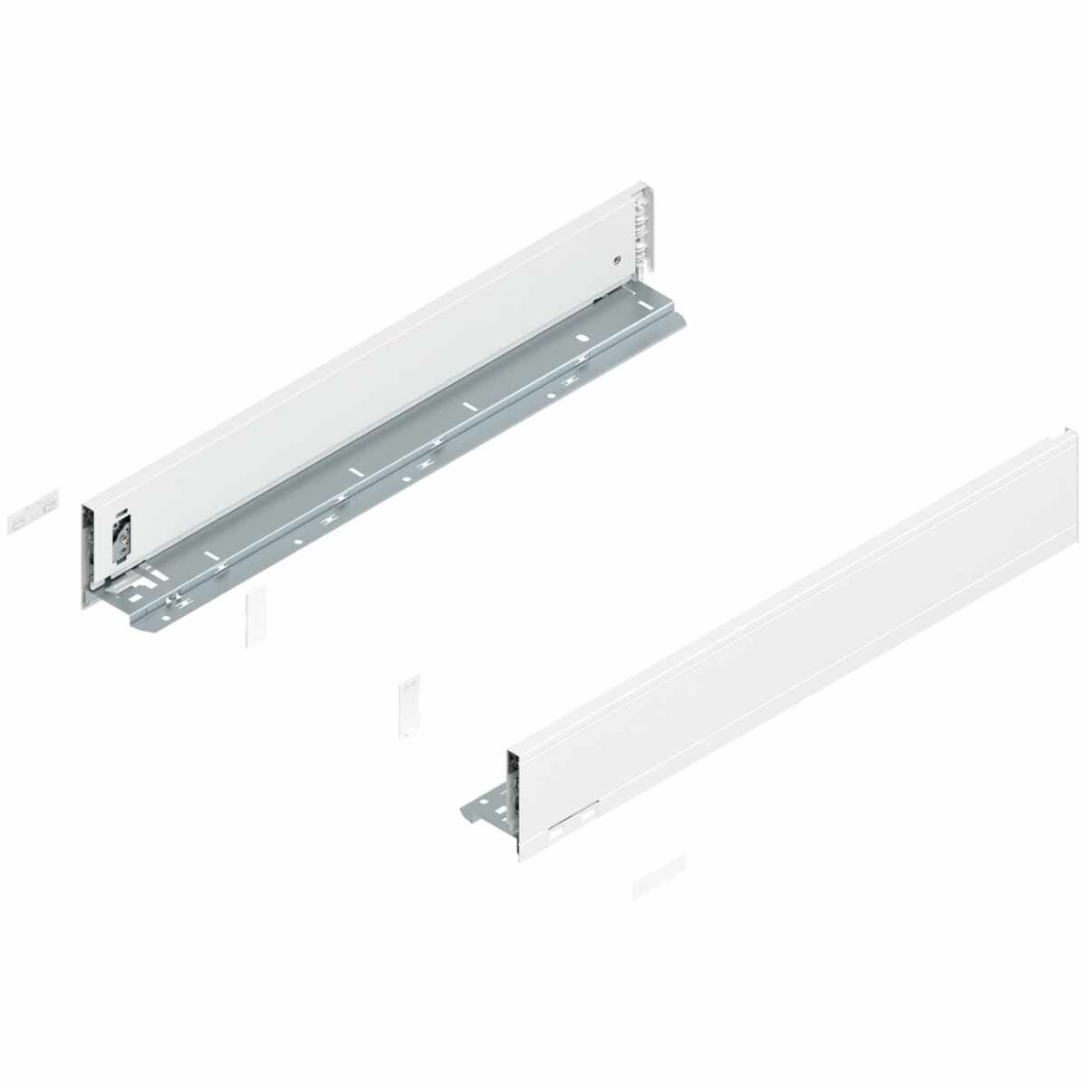 LEGRABOX Zarge, Höhe M (90.5 mm), NL=550 mm, links/rechts, für LEGRABOX pure, seidenweiß matt