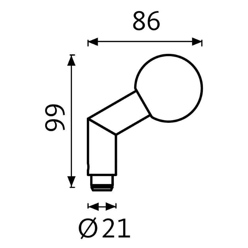BKS RR-Langschild-Halbgarnitur Knopf