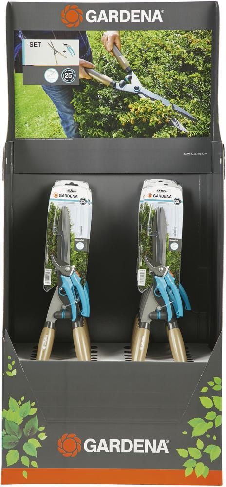 Heckenschere mit Gartenschere Set NatureCut Dispay
