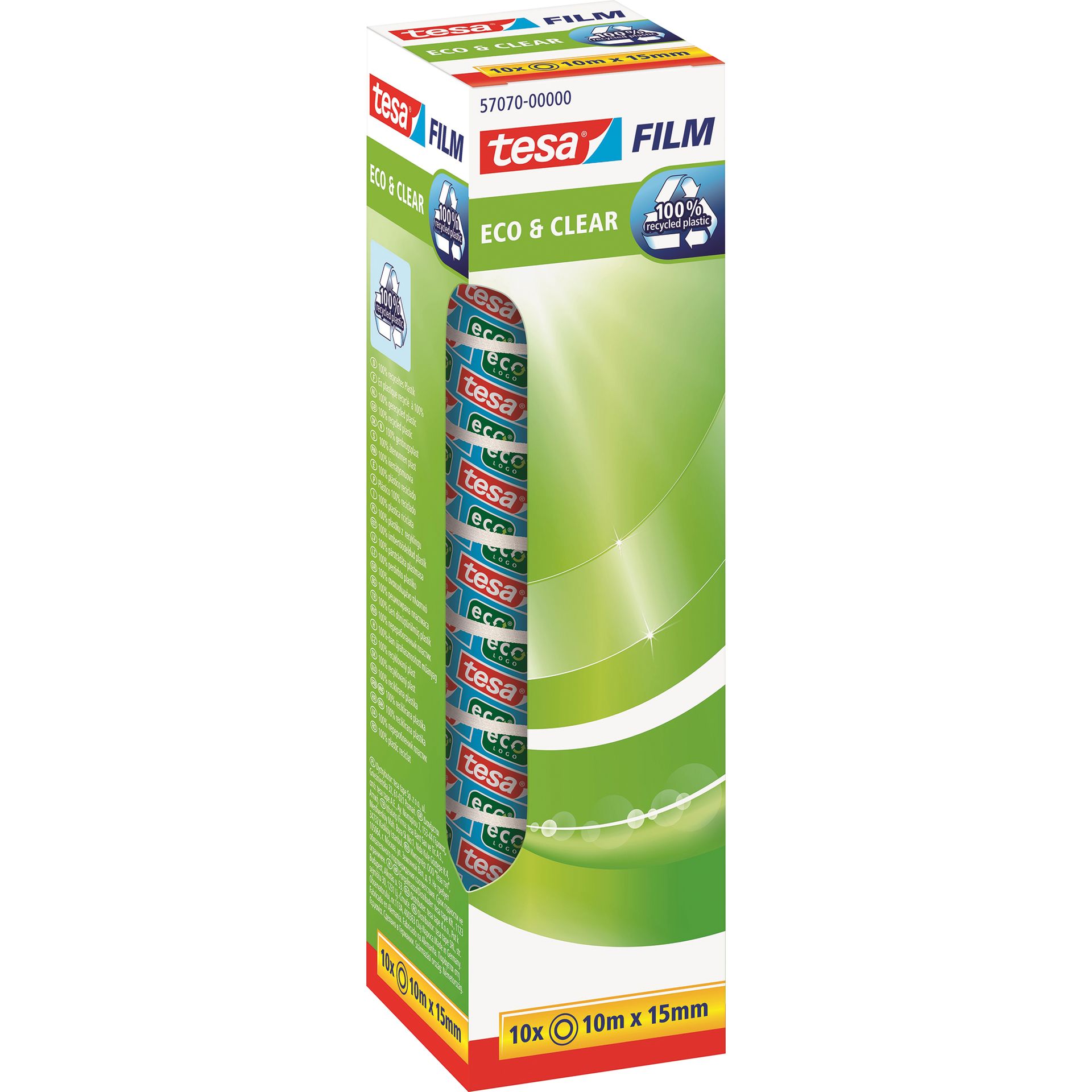 Klebefilm  Eco & Clear 15mmx10m 10St