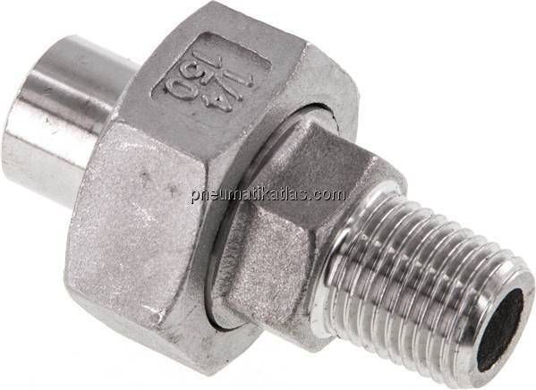 Anschweißverschraubung kon. dicht. R 1/4"(AG)-13,5mm