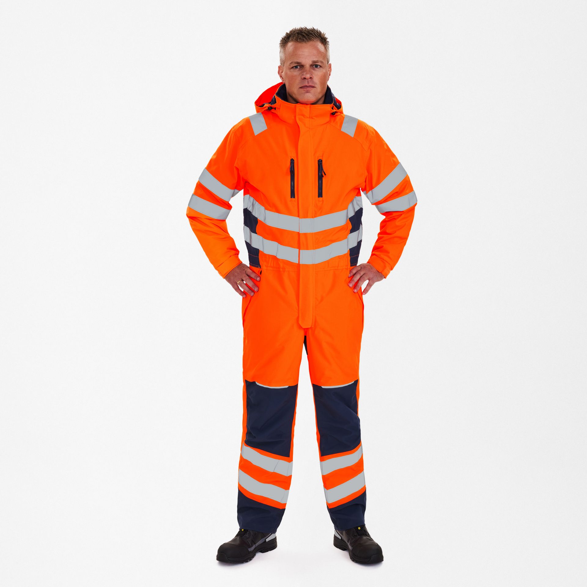 Safety Winteroverall Orange/Blue ink, Gr. 5XL