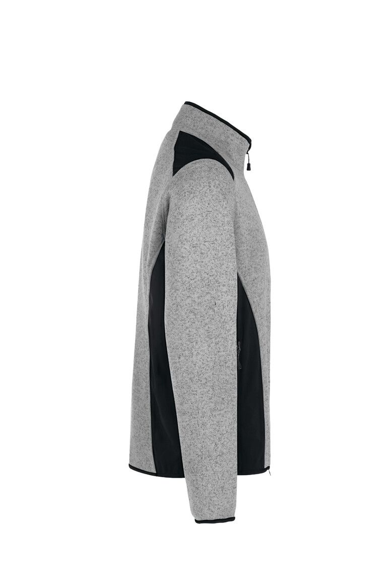 HAKRO Strickfleecejacke grau meliert, XS