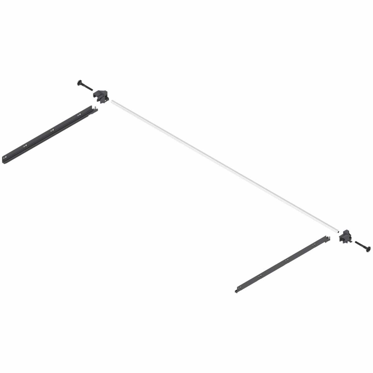 TANDEMBOX Seitenstabilisierung (nach oben aufbauend), NL=500 mm, KB=1200 mm, Vollauszug, Schubkasten/Frontauszug, R7037 staubgrau