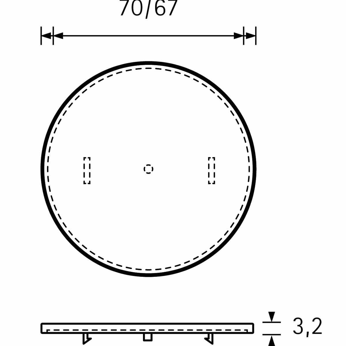Dekorelement Touch in , Edelstahl Optik 151,5 mm