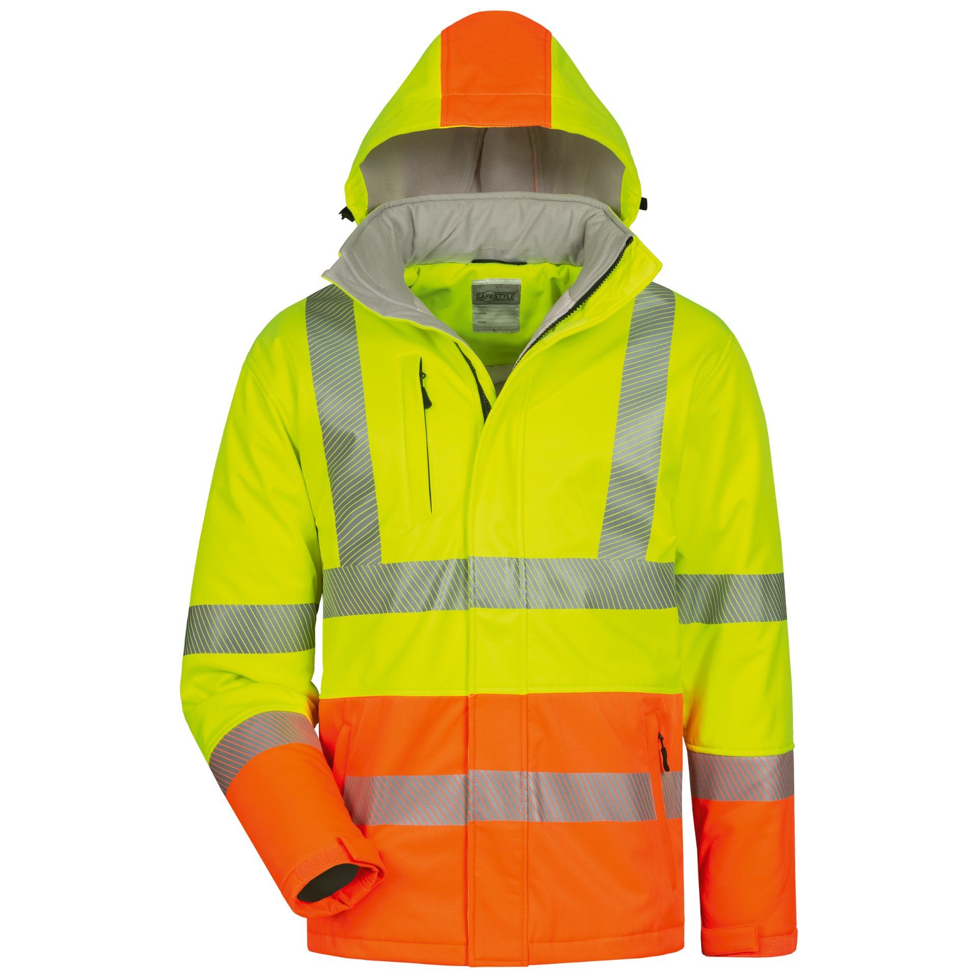 *HENNING* WATTIERTE WARNSCHUTZ-SOFTSHELLJACKE, Größe:XXXL