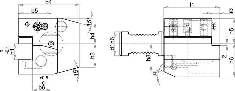 VDI-Halter DIN69880 C2C3A-30x20x70