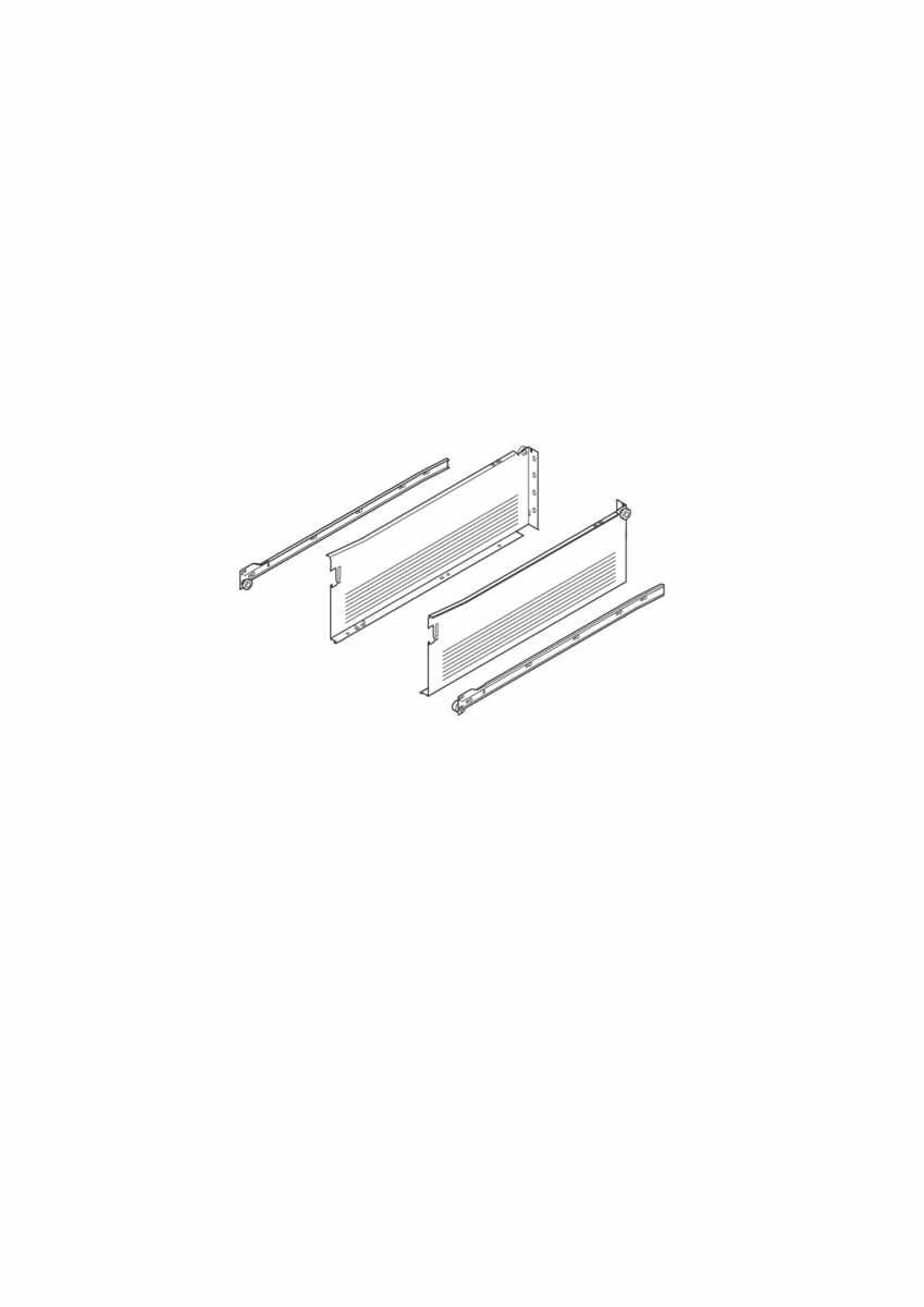 METABOX Stahlzarge,  H (150 mm),  Teilauszug, 25 kg, NL=550 mm, Steckversion, links/rechts, R9001 cremeweiß