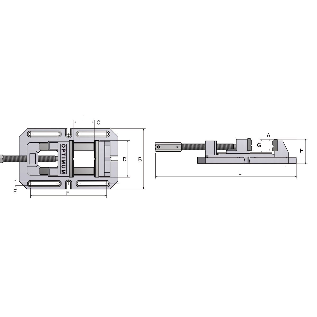 Maschinenschraubstock Optimum BSI 140