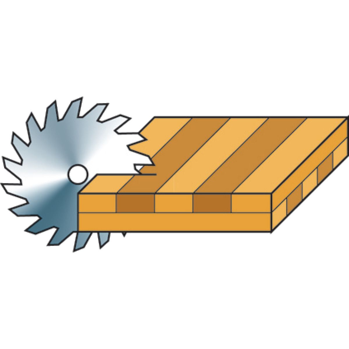 Besäum- und Fertigungsschnitt-Kreissägeblatt Holzkraft KSB-BF 250/42