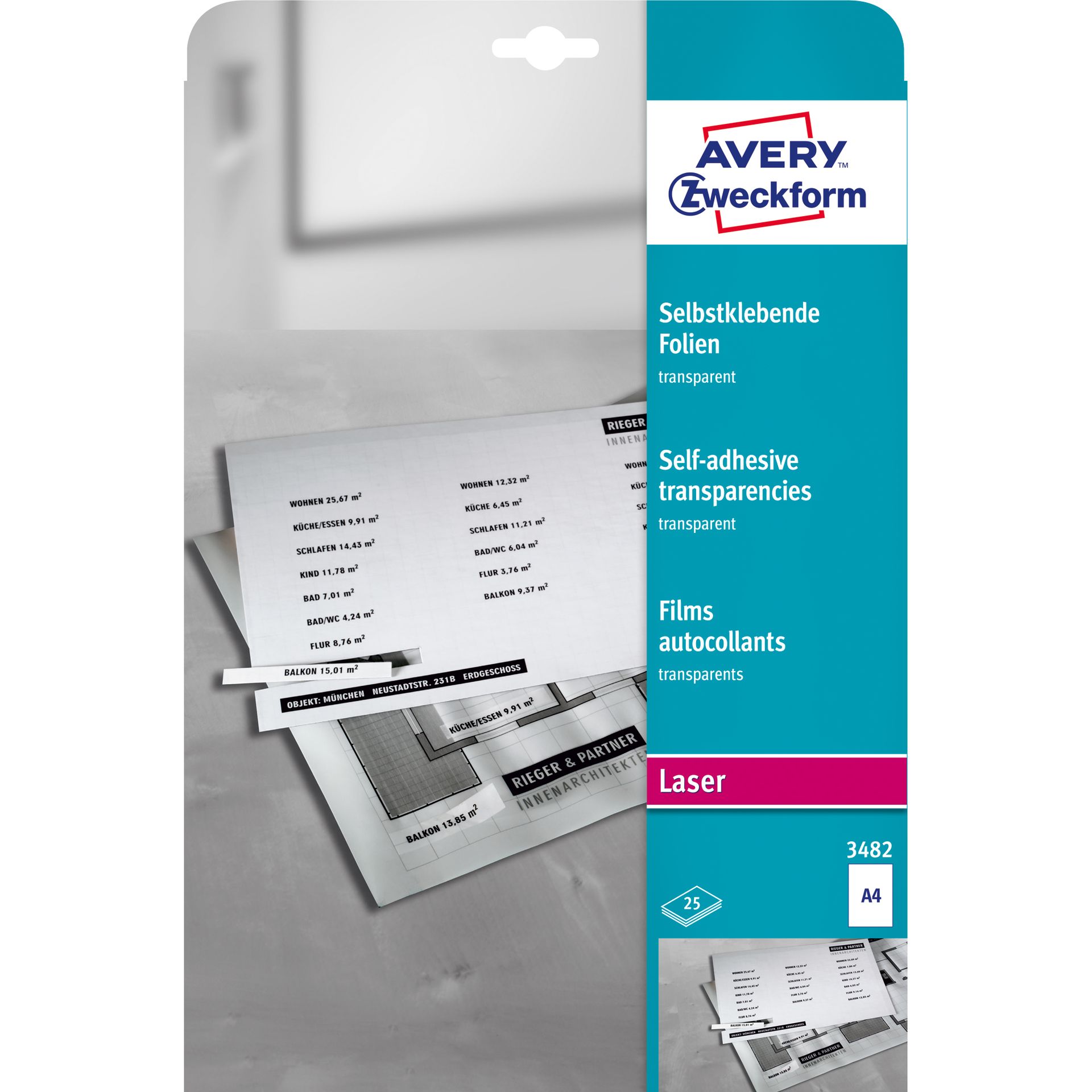 Folie DIN A4 sk 25 St./Pack.