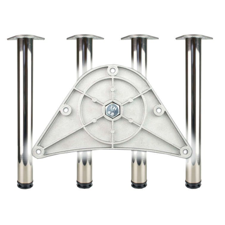 Tischfuss 710/80 mm Chrom Pol.