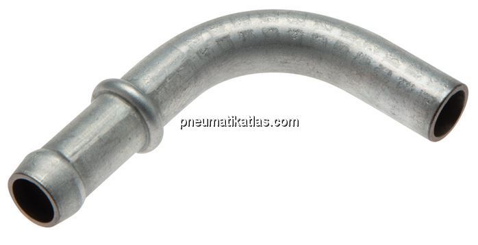 90°-Schlauchnippel Rohr 4, Schl. 3 - 4mm, Stahl verzinkt
