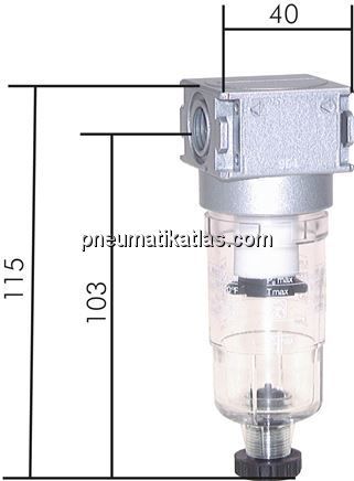 MULTIFIX Filter, G 1/8", Baur. 0, Kunststoffbehälter