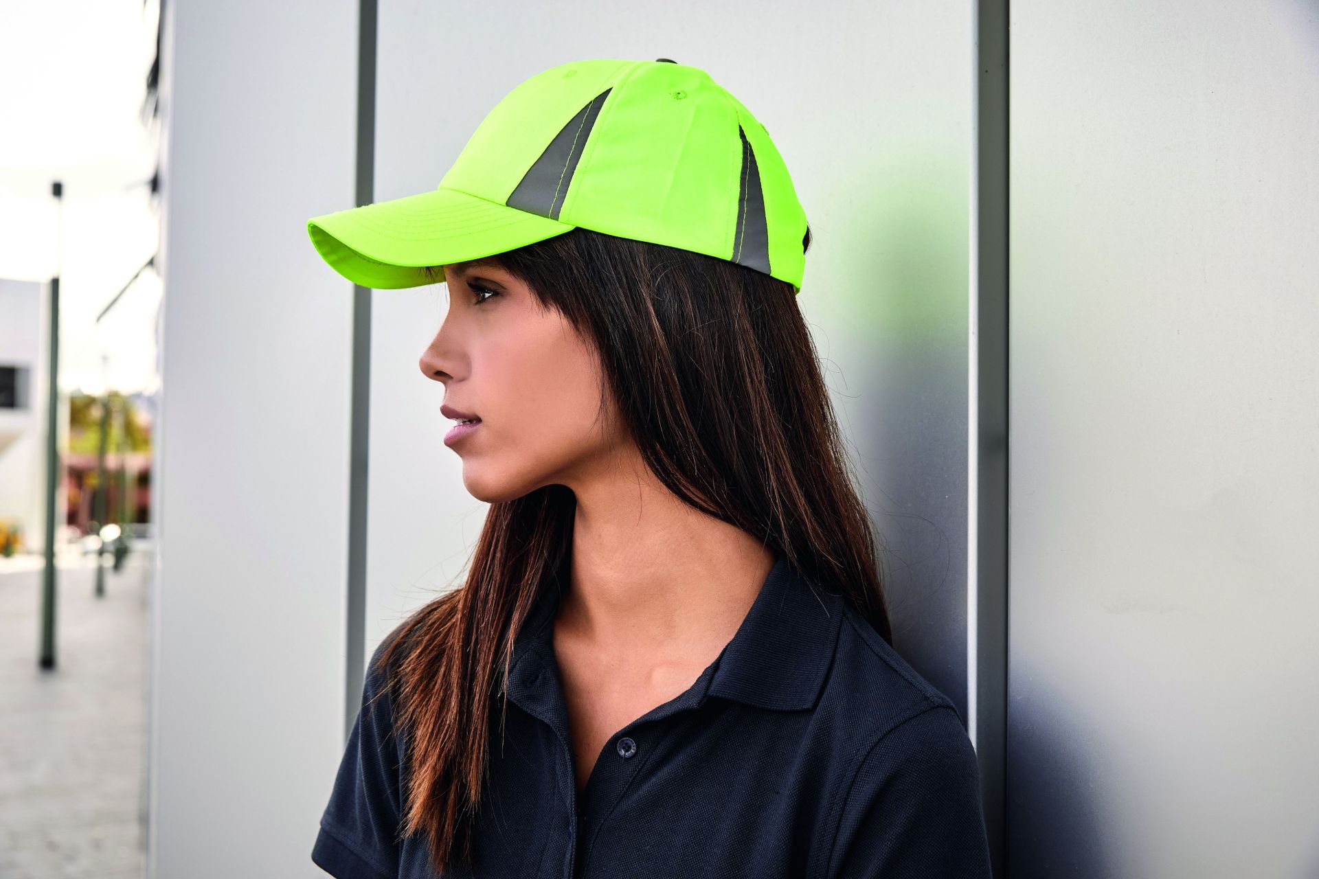 6 Panel Cap mit reflektierenden Elementen ( ohne Schutzfunktion/ keine PSA )
