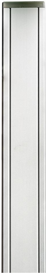 Aluminiumpfosten SILBER, hell eloxiert 68 x 68 x 1850 mm, mit Verstärkung und Kappe