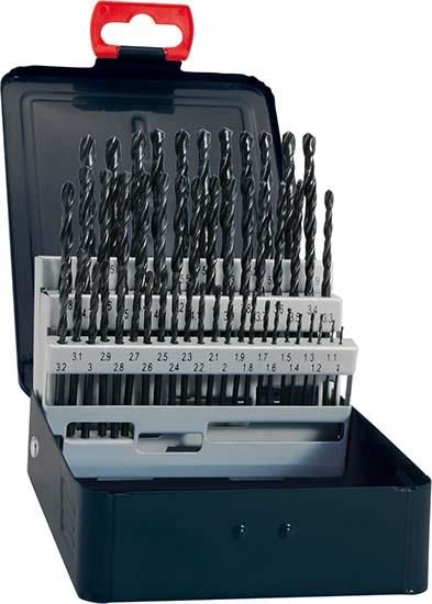 Spiralbohrer-Set DIN338 HSS rollgewalzt Typ N 1-5,9mm FORTIS