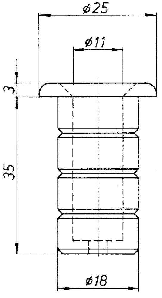 Bodenbuchse 10mm Verz