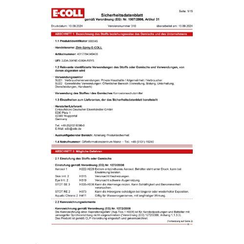 Zink-Spray 400ml E-COLL