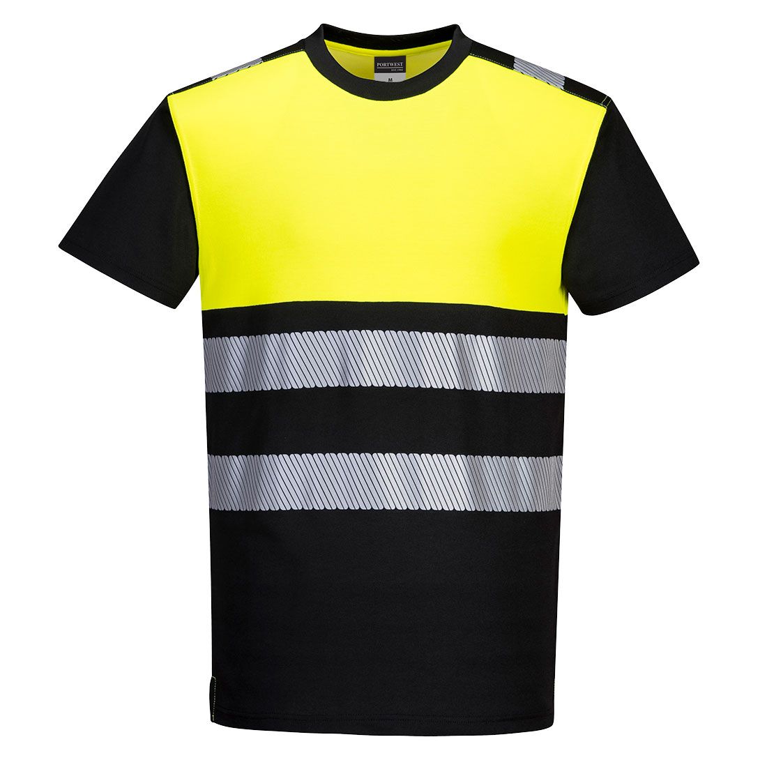 Portwest PW3 Warnschutz-T-Shirt Kl. 1, Schwarz/Gelb, Gr. 6XL