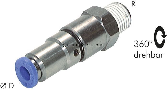 Gerade Schnelldrehverschraubung R 1/8"-4mm, IQS-Standard