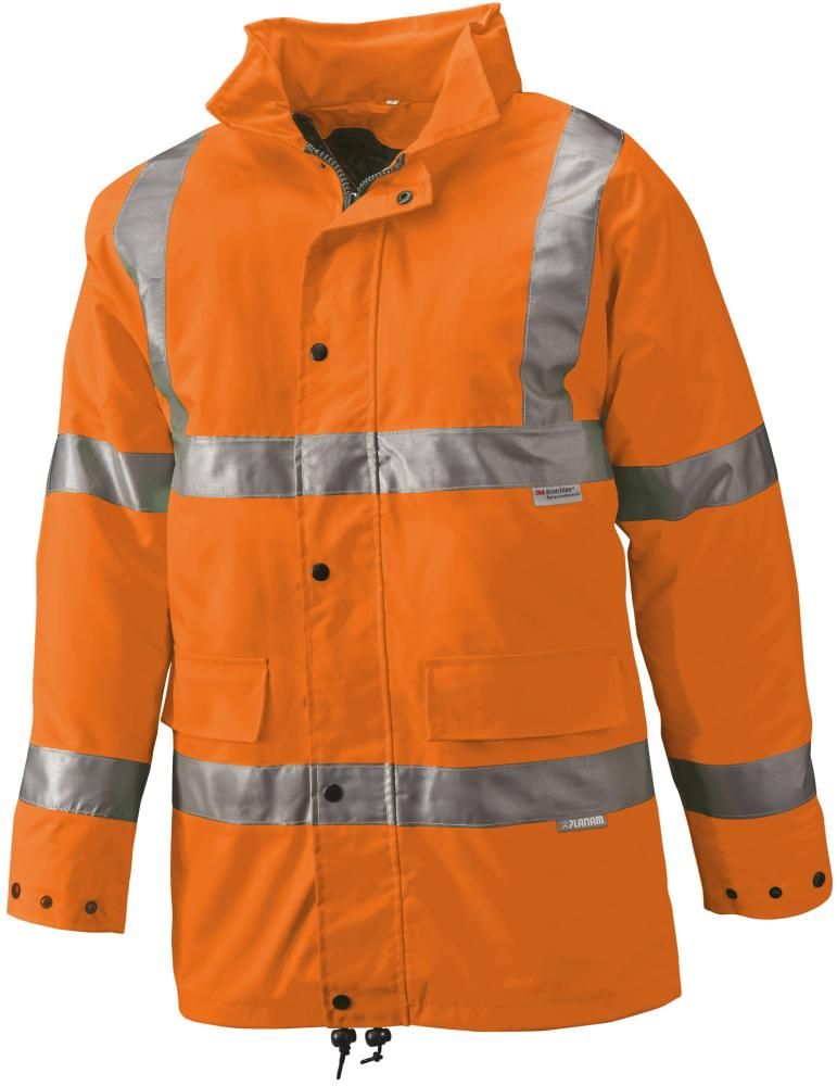 Planam Warnschutz-Winterjacke, Orange, Gr. S