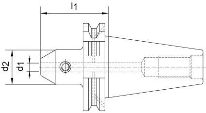 Flächenspannfutter DIN69871ADB SK40 25mm A100 FORTIS