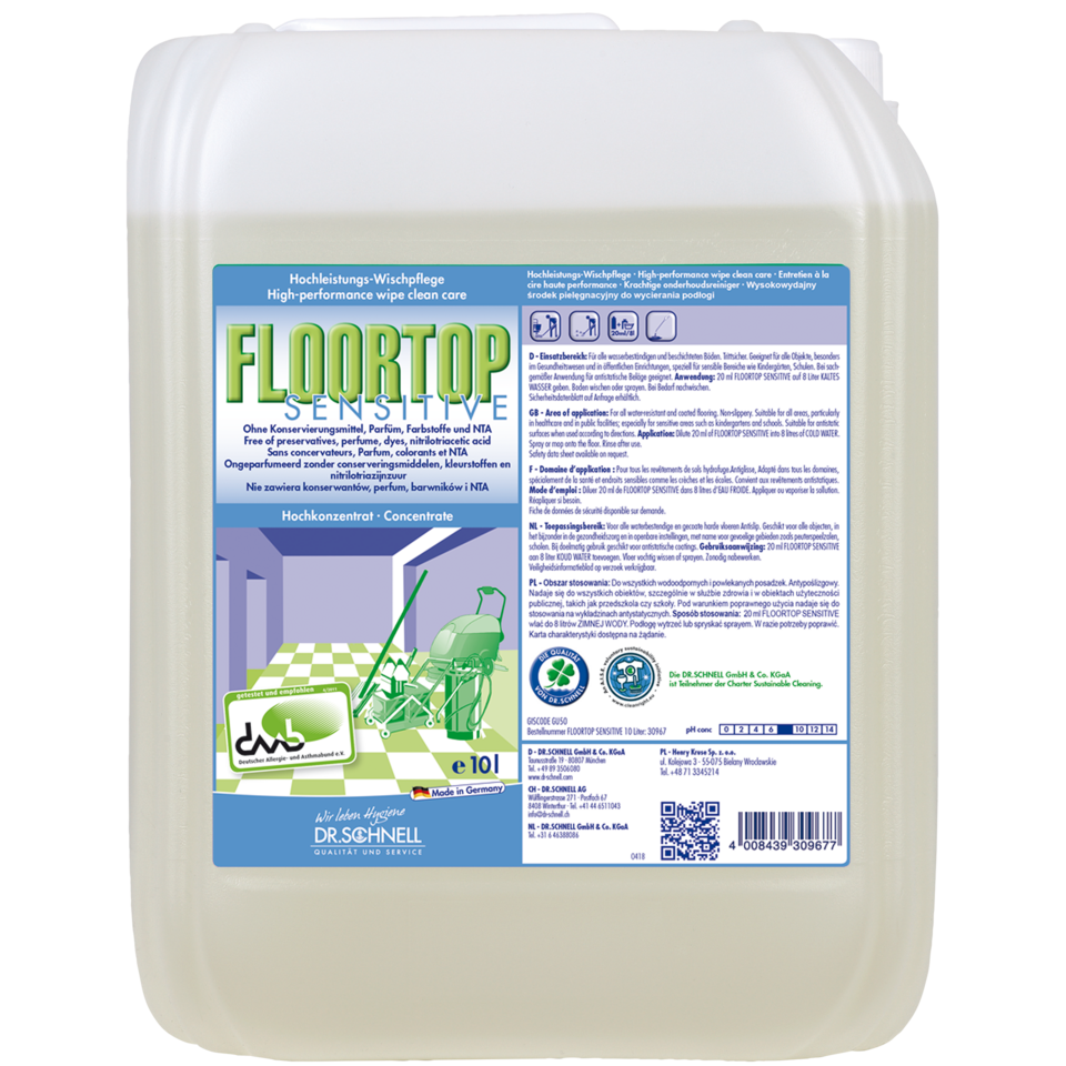 FLOORTOP SENSITIVE Kanister 10 Liter