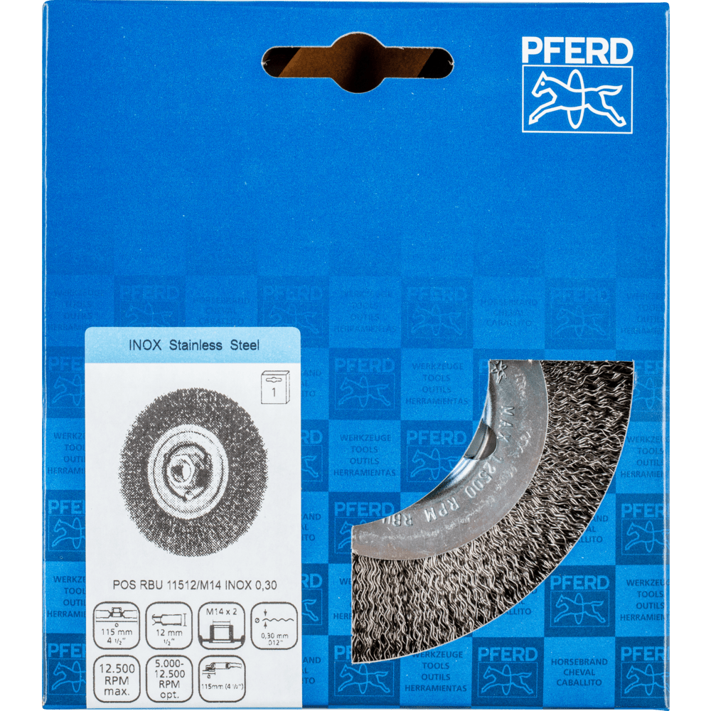 PFERD Rundbürsten POS RBU 11512/M14 INOX 0,30