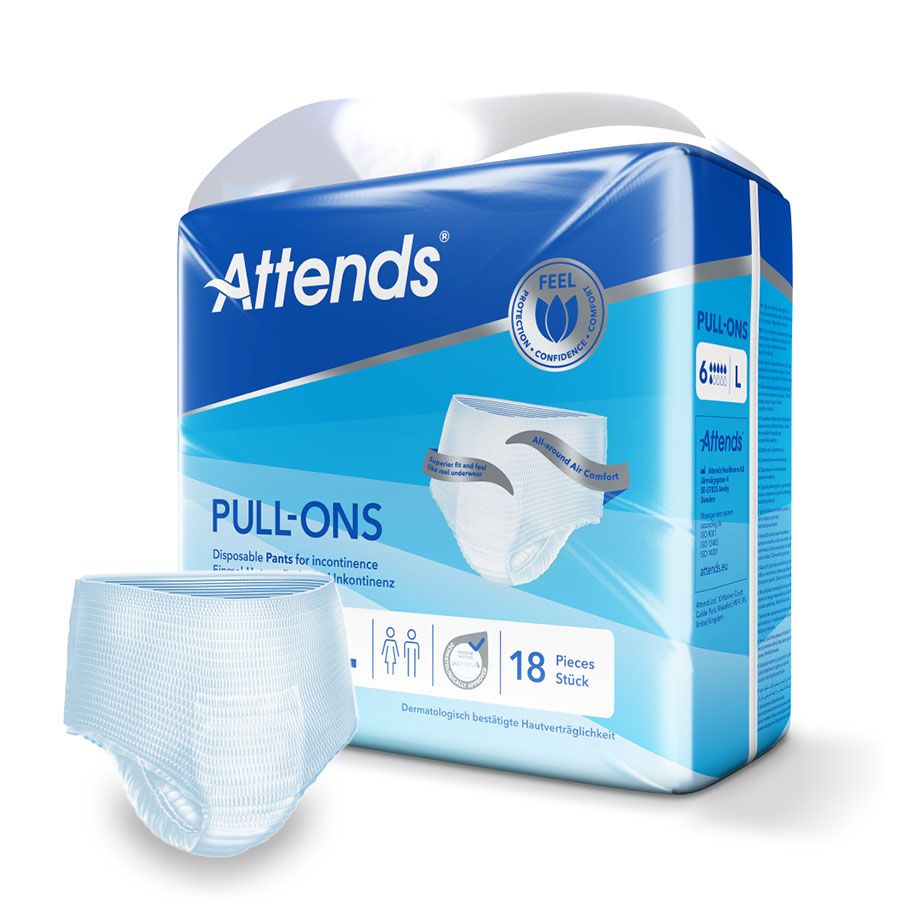 Attends Pull-Ons 6 L,Einweghosen (18 Stck.)UK = 4 Pack