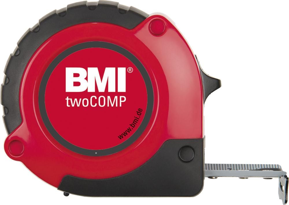 Taschenbandmaß twoCOMP 3mx16mm weiß BMI